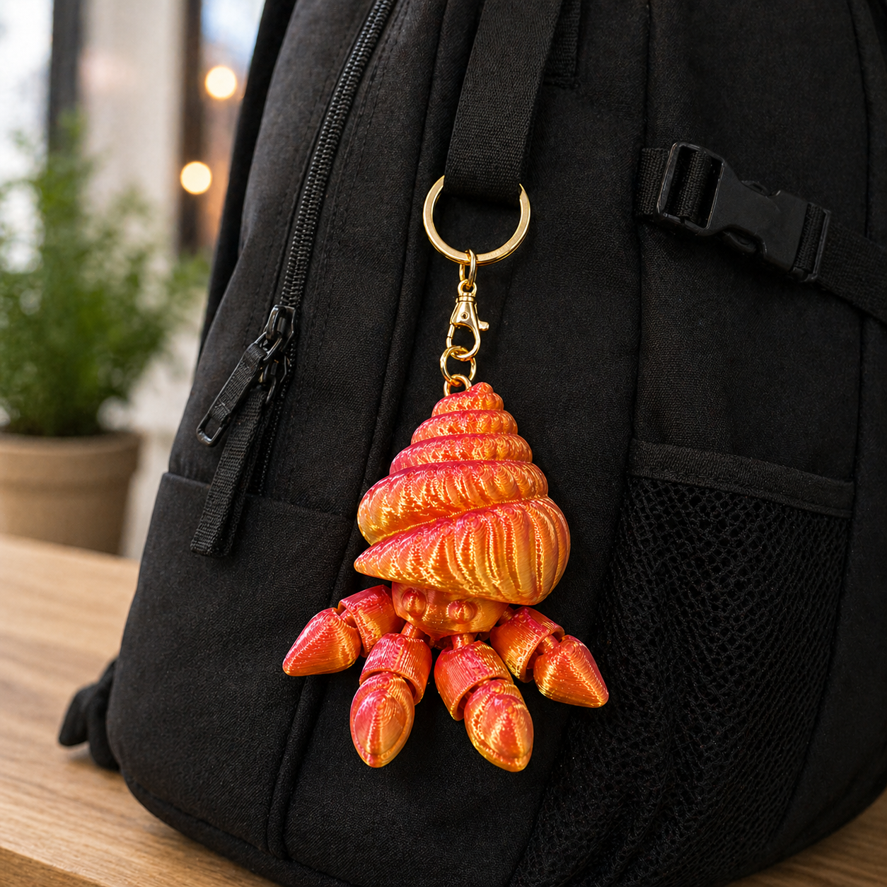 Llavero Cangrejo Articulado Impresión 3D – Accesorio original para mochila 🦀✨