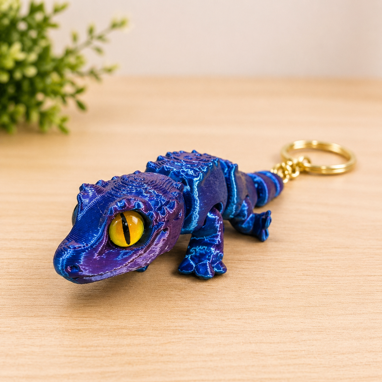 Llavero Gecko Articulado Impresión 3D – Estilo único para tu mochila 🦎✨
