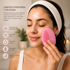 Limpiador Facial Eléctrico de Silicona – Recargable y Portátil