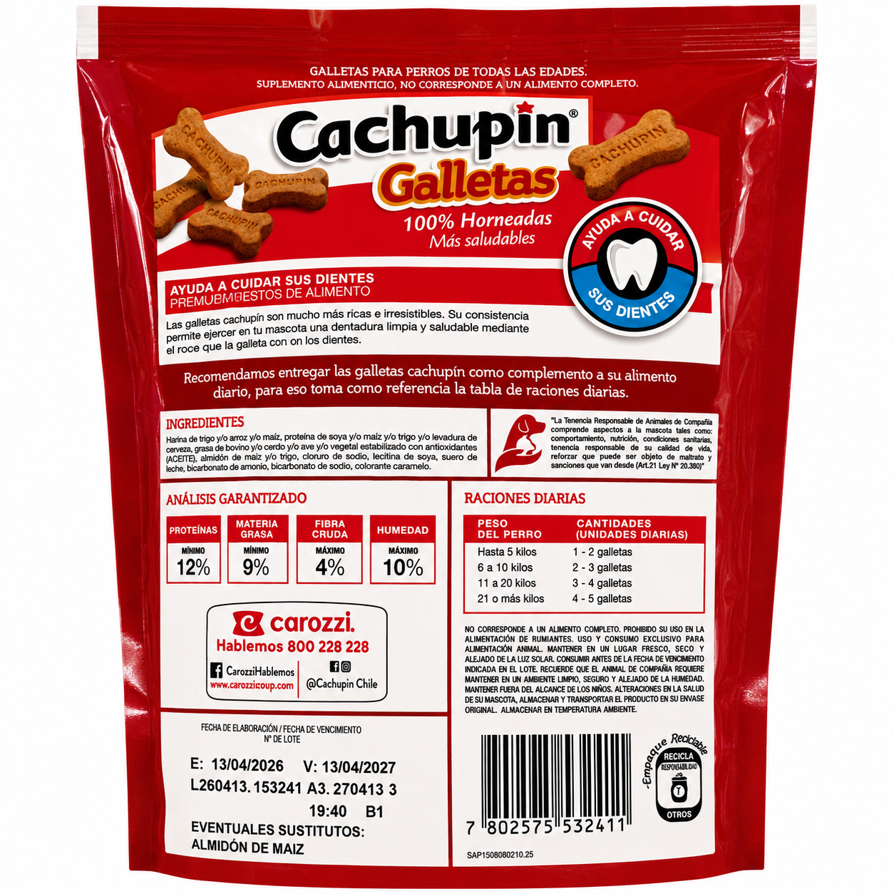 🐶 Cachupín Galletas para Perros 220g | Premio Saludable y Delicioso