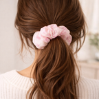 Scrunchie Floral Soft Pink