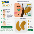 Parches de Ojos 24K Gold Bubbaluu – Hidratación y Anti-Ojeras (1 Par)