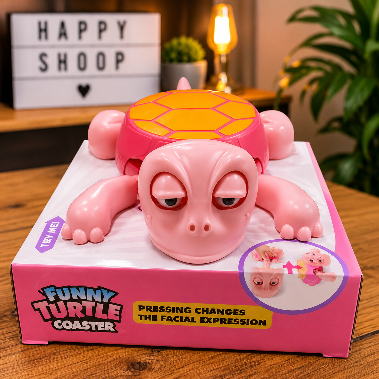 Funny Turtle Coaster – Posavasos Divertido Interactivo