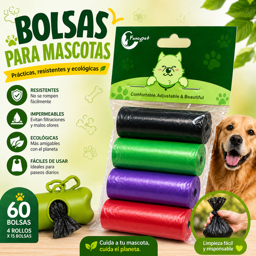 Bolsas para Mascotas – Pack 4 Rollos