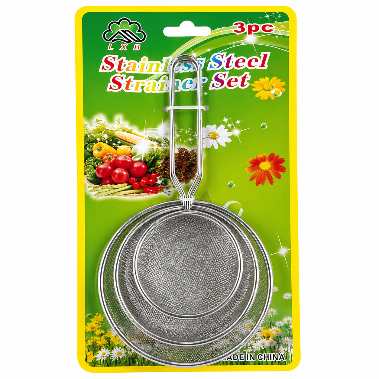 Set de Coladores de Acero Inoxidable (3 Piezas)