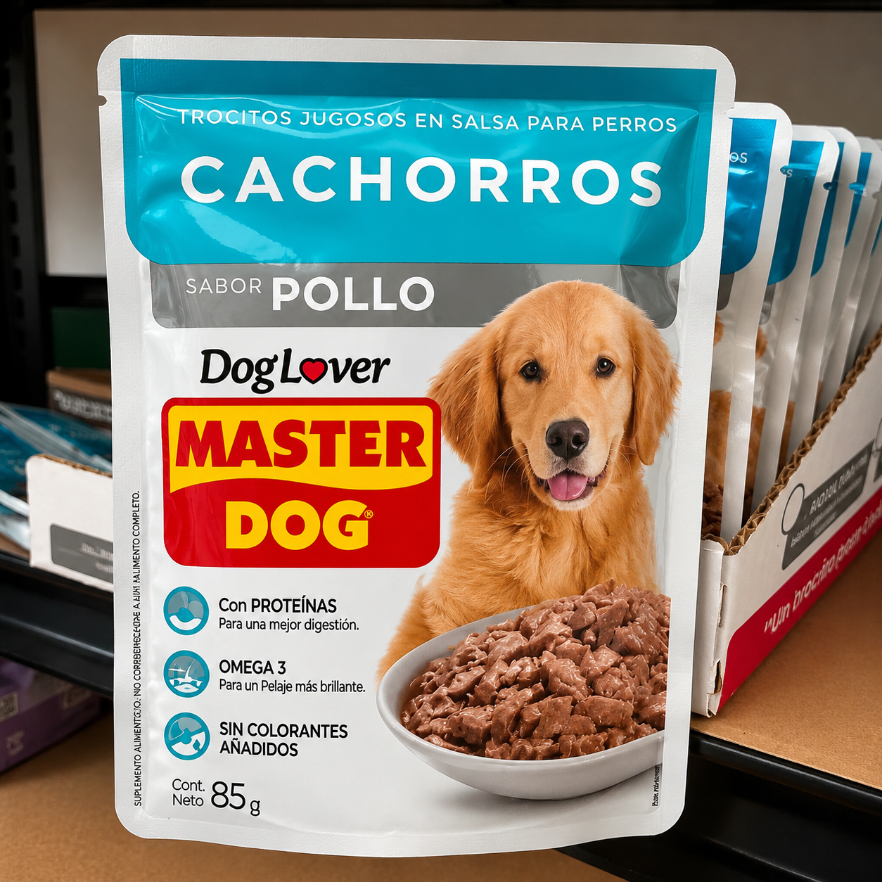 Master Dog Cachorros Pollo 85g | Alimento Húmedo para Perros Cachorros
