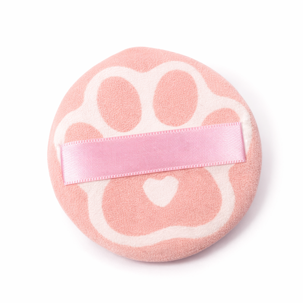 Esponja de Maquillaje Tipo Puff Patita con Estuche Rosado