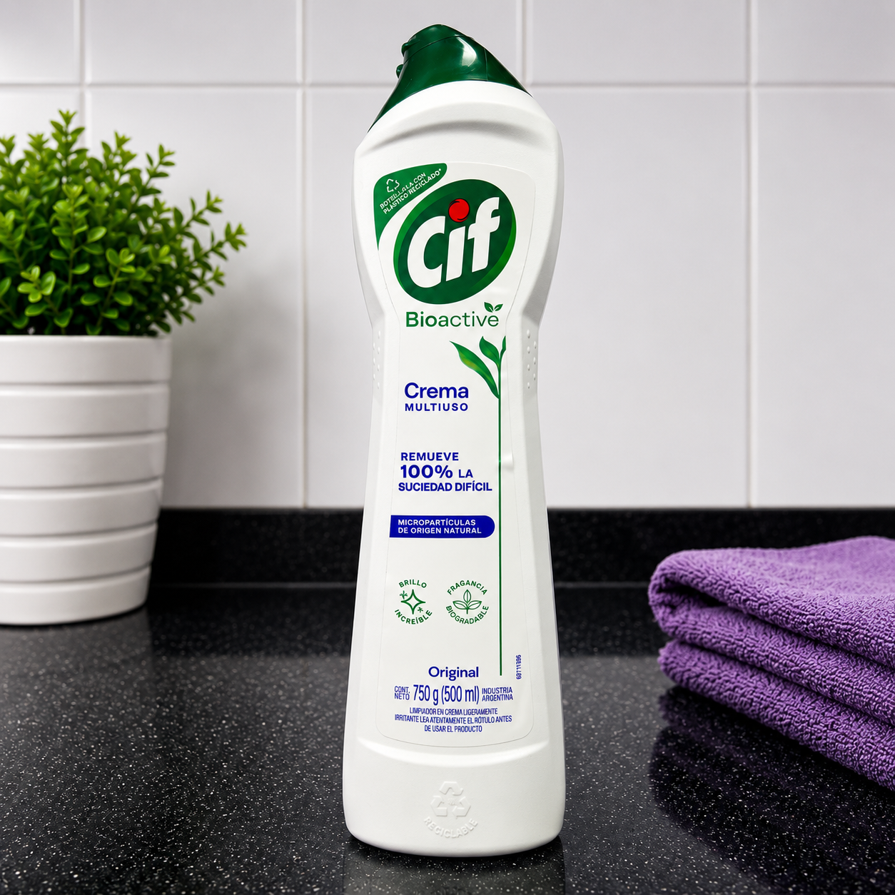 Cif Bioactive Crema Multiuso Original 500 ml – Limpieza Profunda y Brillo Impecable