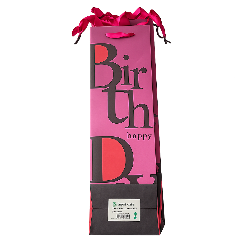 Bolsa de Regalo “Happy Birthday” Multicolor – Diseño moderno y elegante 🎉