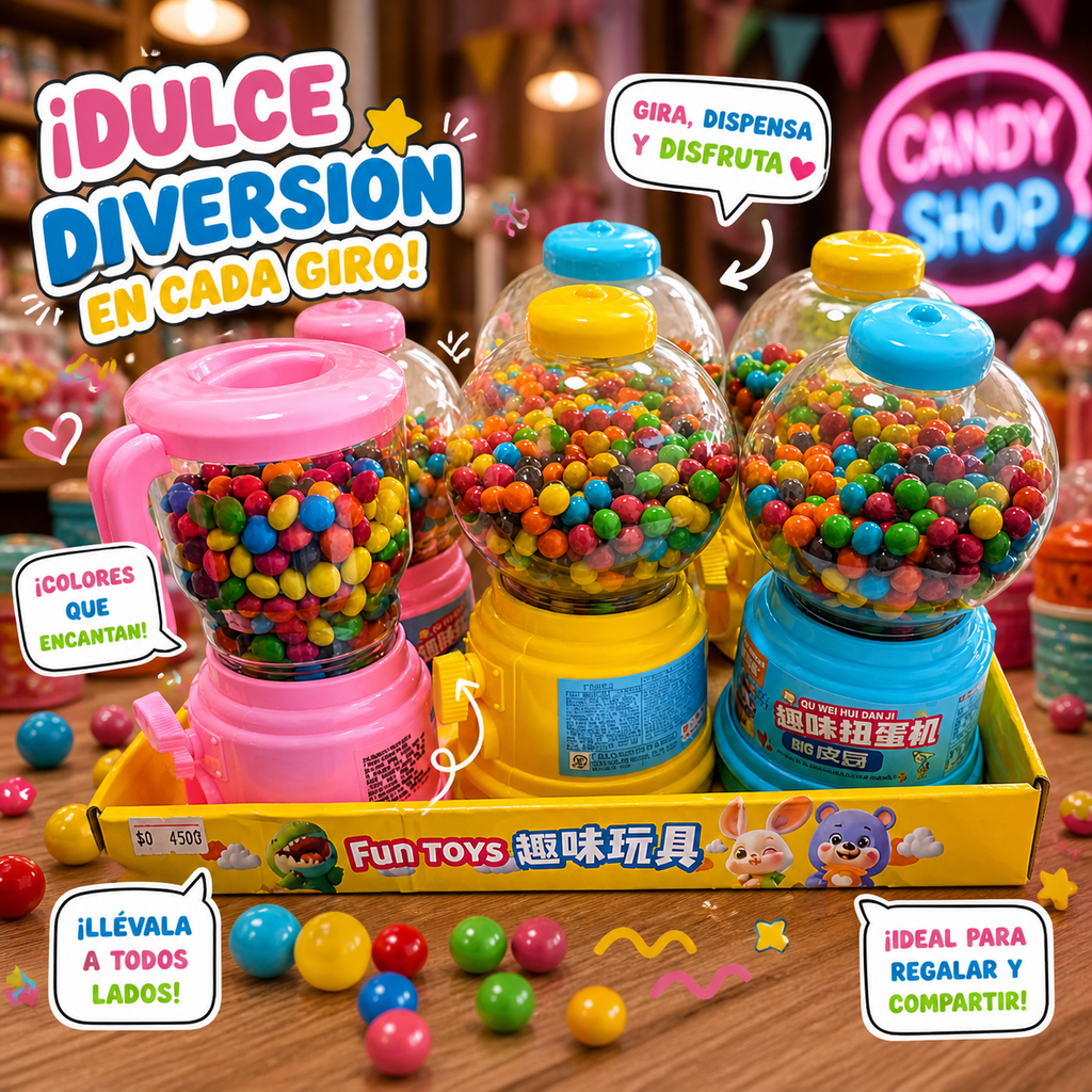 Mini Dispensador de Dulces – Diversión en Cada Giro 🍭