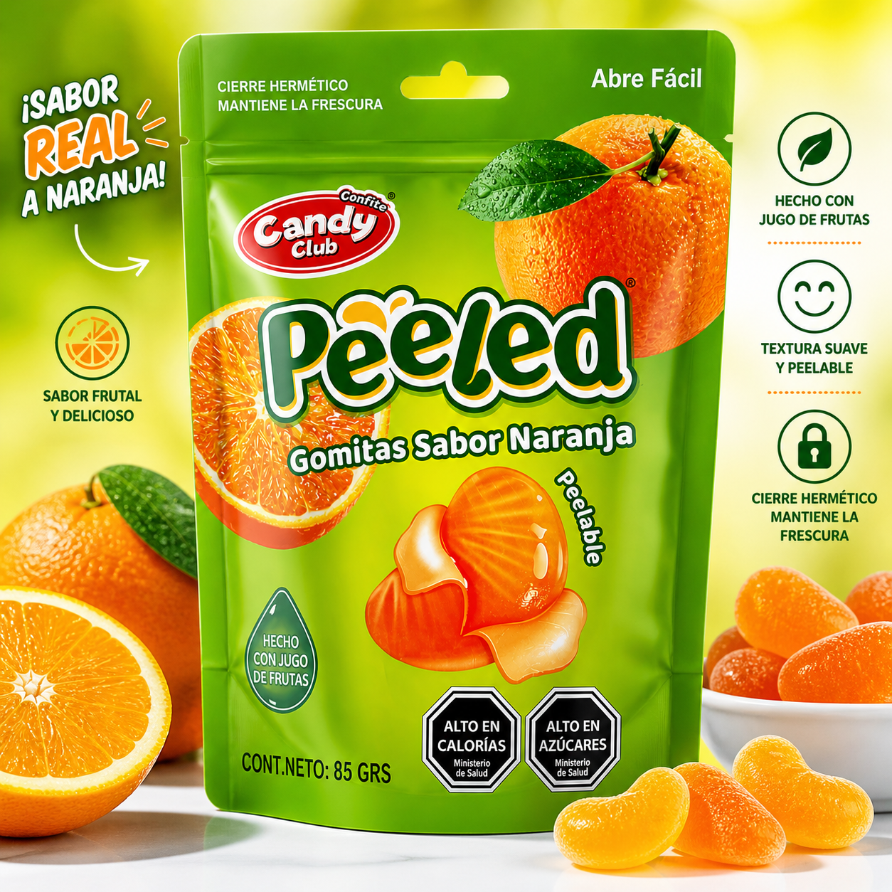 🍊✨ Gomitas “Peeled” Sabor Naranja