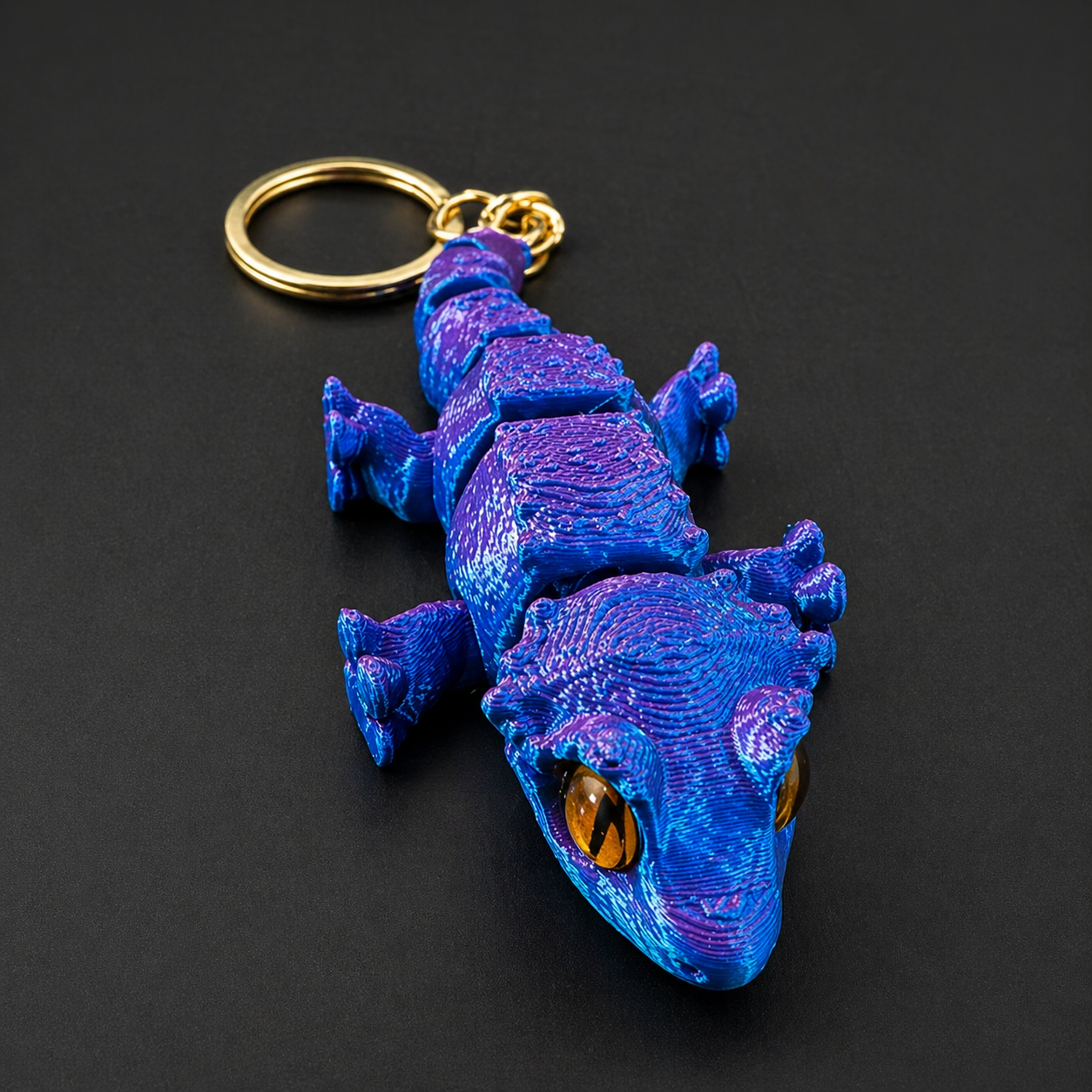 Llavero Gecko Articulado Impresión 3D – Estilo único para tu mochila 🦎✨