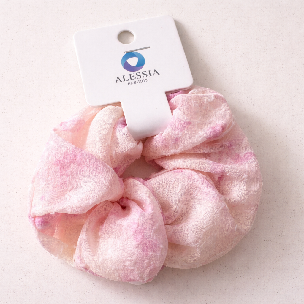 Scrunchie Floral Soft Pink