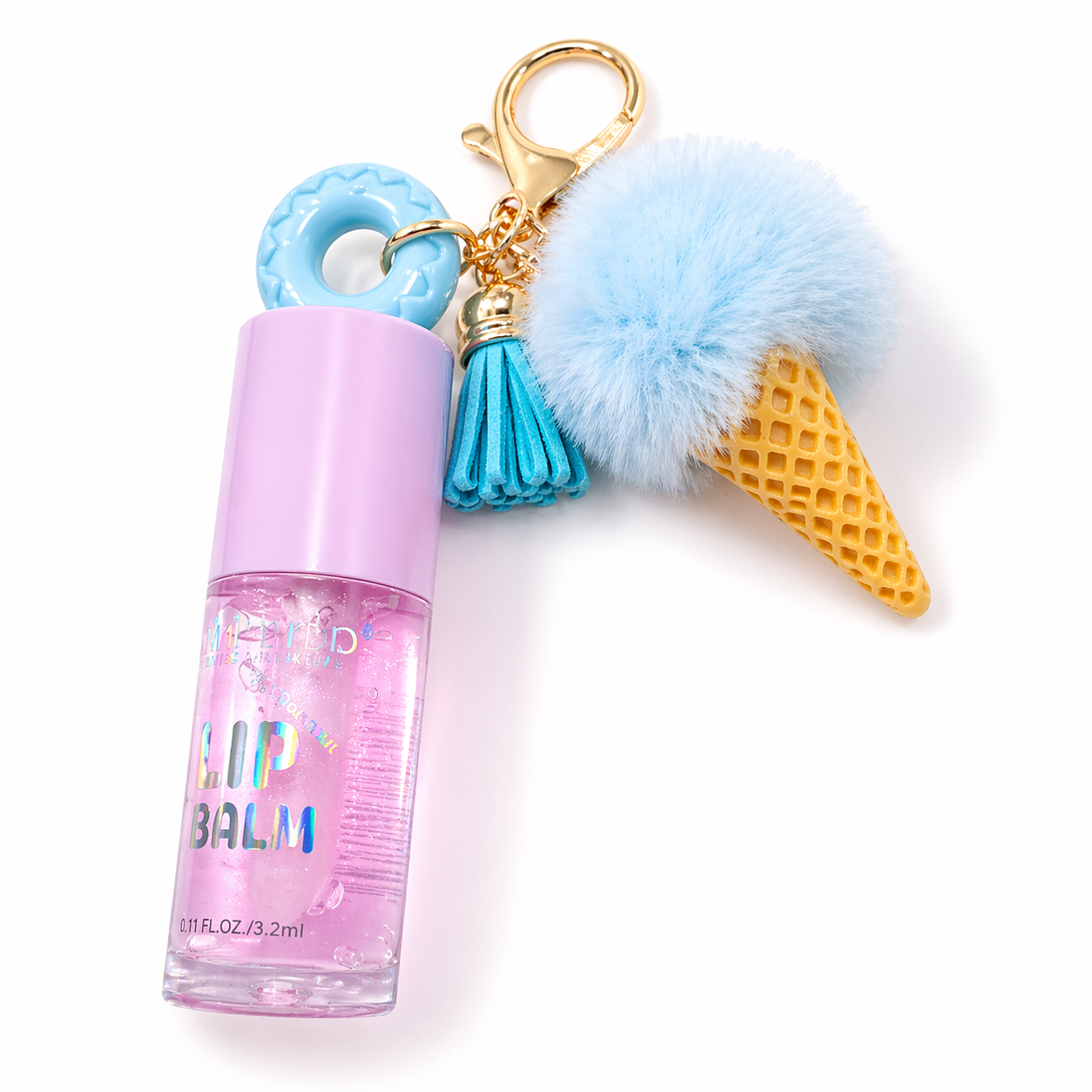 Lip Balm con Llavero Kawaii Diseño Ice Cream