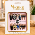 Uñas Press On 5D Premium – Diseño Elegante con Cristales y Efecto Ombré