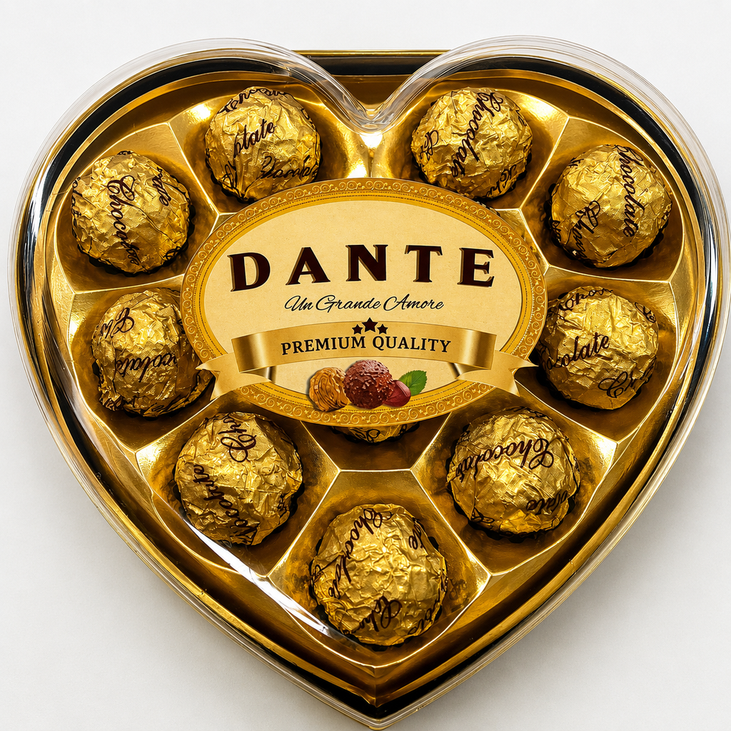 Caja Corazón Chocolates DANTE Premium