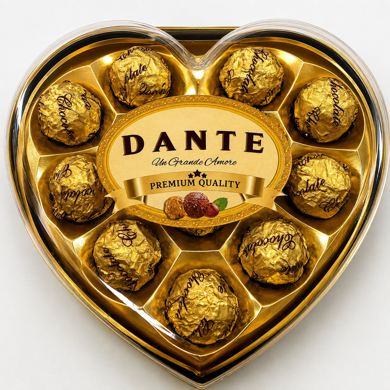 Caja Corazón Chocolates DANTE Premium