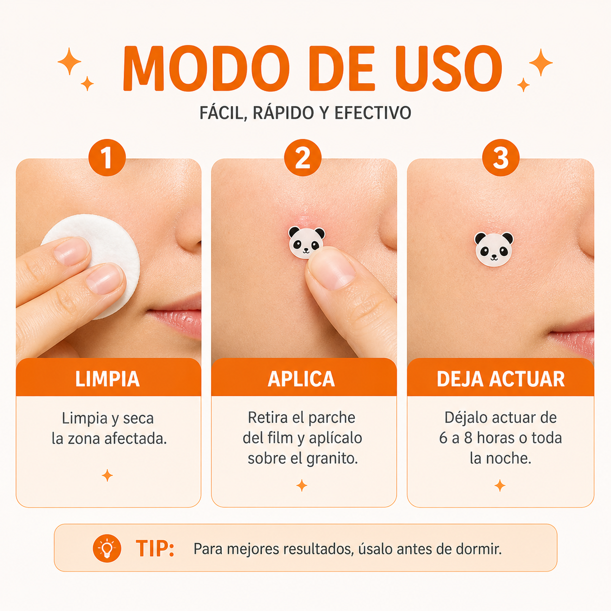 Parches Anti Acné Hidrocoloides Panda – Elimina Granitos Rápido y Sin Marcas