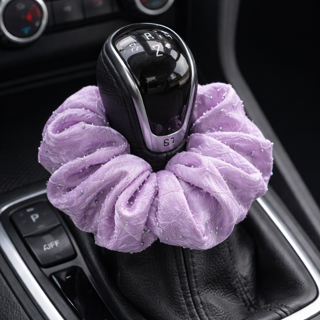 Scrunchie Lila Elegante con Brillos