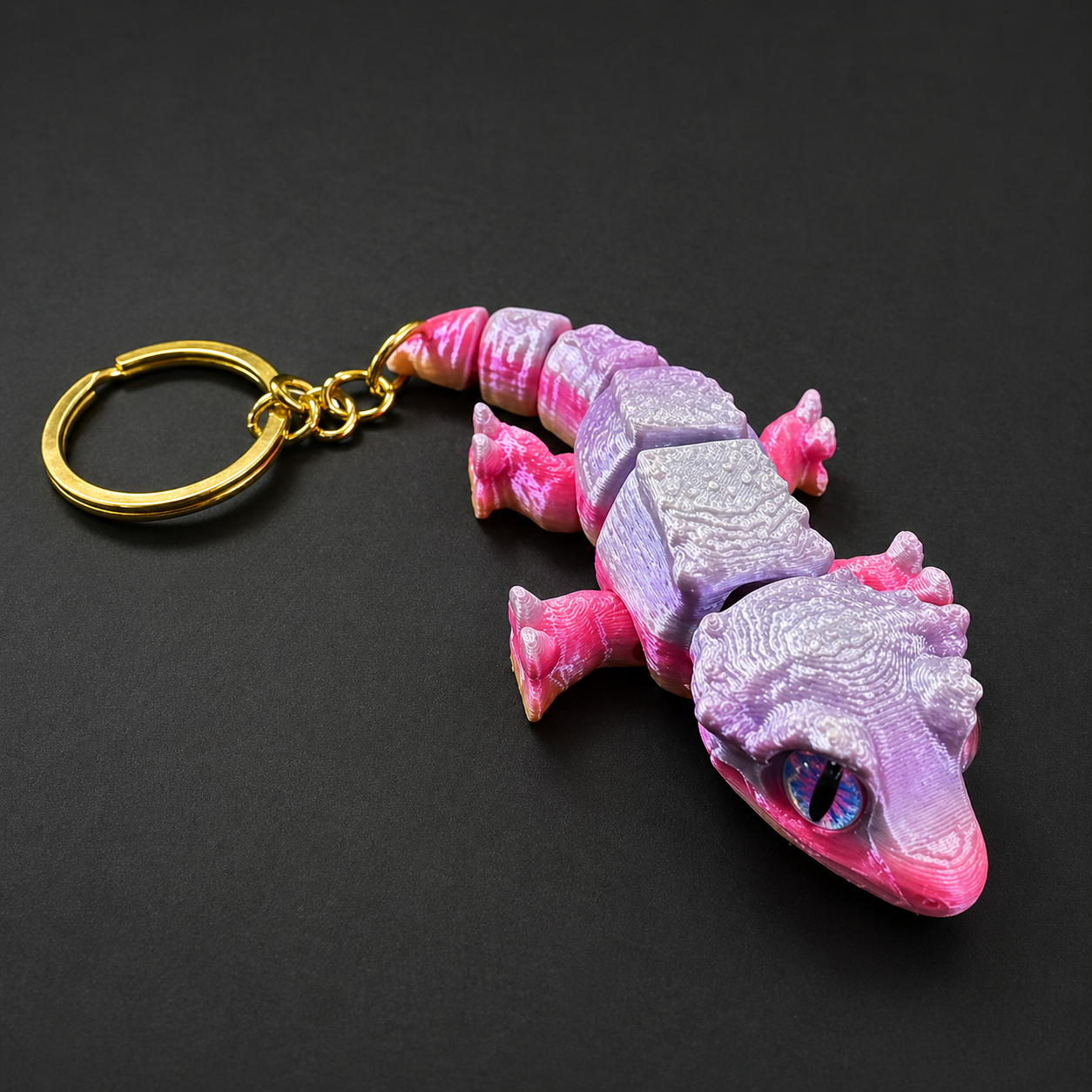 Llavero Gecko Articulado Impresión 3D – Estilo único para tu mochila 🦎✨