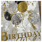 Bolsa de Regalo “Birthday Wishes” Elegante con Detalles Dorados