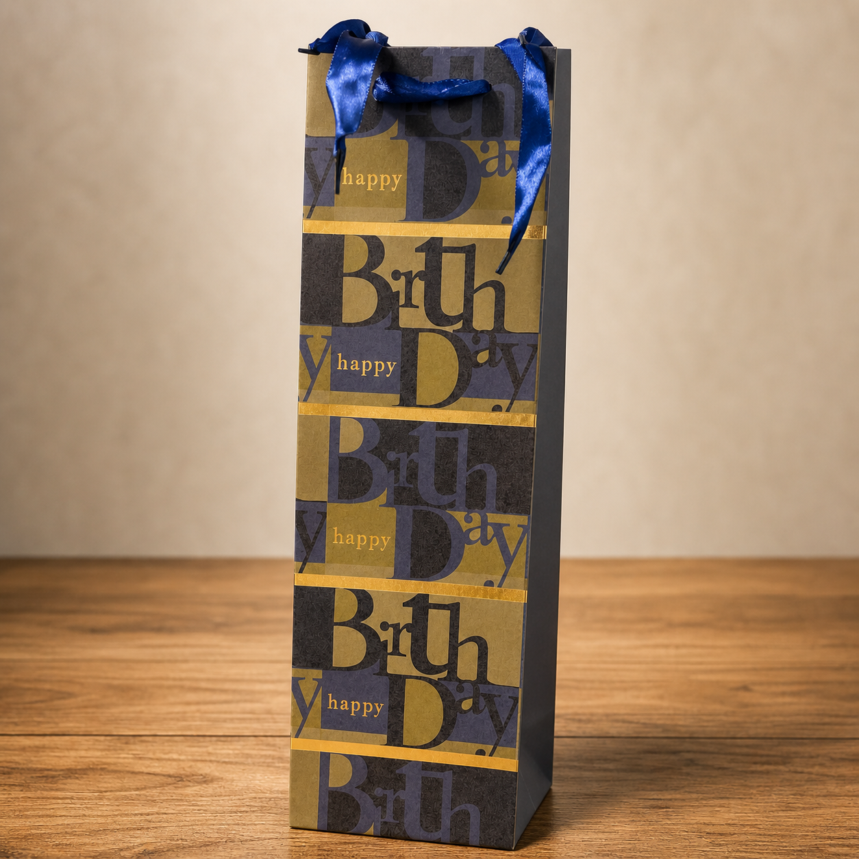 Bolsa de Regalo Premium Cumpleaños – Diseño Elegante con Asa Satinada