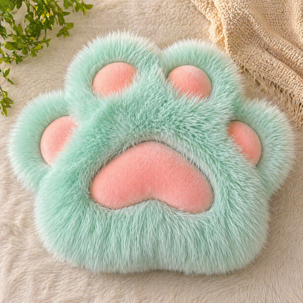 Cojín Peluche Patita Kawaii Suave Decorativo