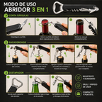 🍷✨ Abridor 3 en 1 Profesional
