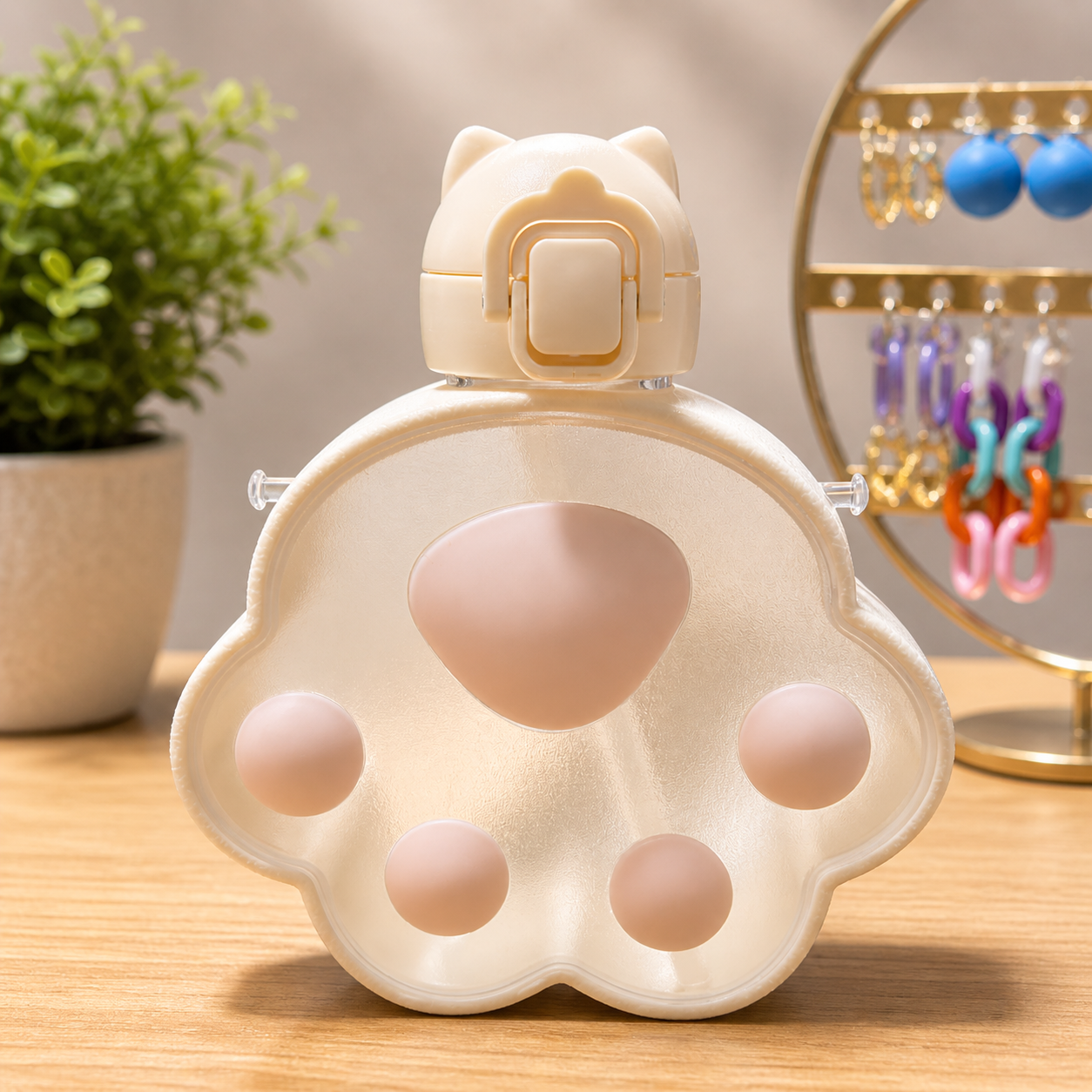 Botella de agua Diseño Huella Paw Cute