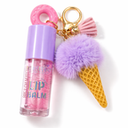 Lip Balm con Llavero Kawaii Pom Pom Ice Cream